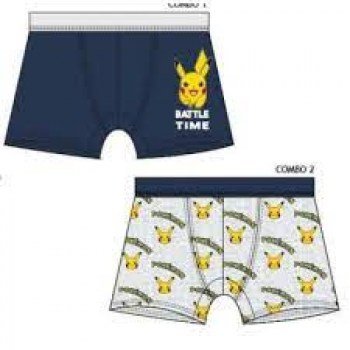 pack 2 calzoncillos boxer juvenil/adulto pokemon